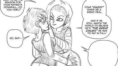 This is a hentai porn video featuring Android 18 and Videl [Fun Sexy Dragonball]