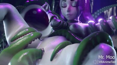 Sexy blonde woman gets brutalized by tentacle monster in raven [vranimeted]