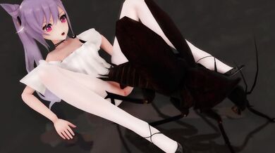 Sticky Situation - Miaoshaquan and Keqing get stuck in a wall while being fucked by cockroaches