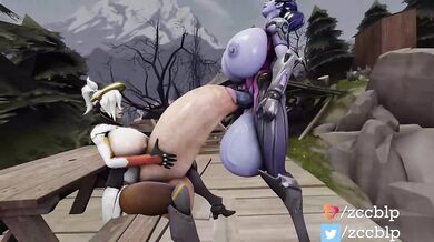 Watch a horny widow get fucked by three guys in the back of her car