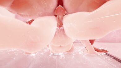 Sexy babe gets steamy in the shower, genitals close-up scene