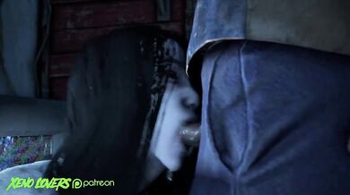 Ringu girl Sadako gives a sloppy blowjob to Felix in the horror game Dead by Daylight, while shes also being hunted down by vengeful spirits