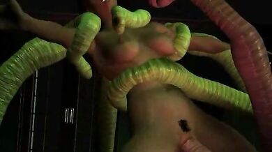 Tentacle Terror: Svarogs Hot Black Babe
