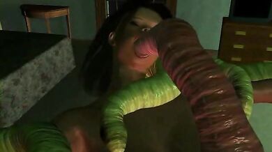 Tentacle Terror: Svarogs Hot Black Babe