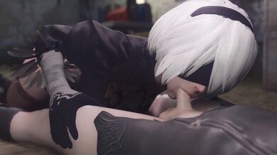 The Nier Automata 4K cam show with a blowjob
