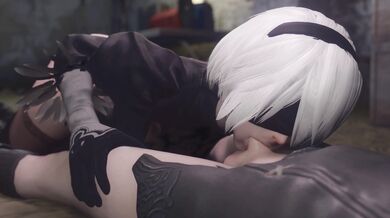 The Nier Automata 4K cam show with a blowjob