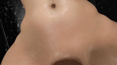 In the shower, John took off his clothes and began to pleasure himself while watching his neighbor through the glass wall