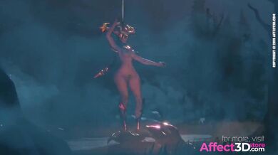 The Steamiest Pole Dancing Fever - Fully Animated in 3D by Chikipiko