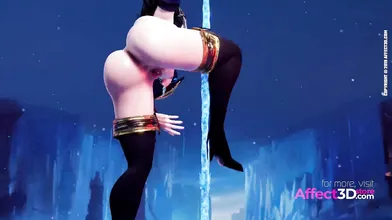 The Steamiest Pole Dancing Fever - Fully Animated in 3D by Chikipiko