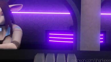 Screaming hot twin babes get ravaged by a giant shark in the ocean, resulting in double trouble for both sides