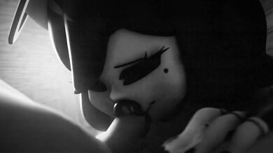 WATCH: Alice, the innocent angel, gives a sensual BLOWJOB in black and white