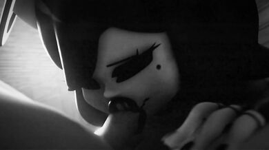 WATCH: Alice, the innocent angel, gives a sensual BLOWJOB in black and white