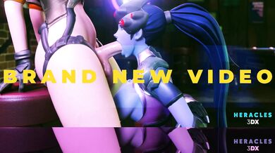 A sexy lady and her lover, both with superpowers! Watch as Widowmaker uses her powers to seduce Tracer in this amazing 3D porn video