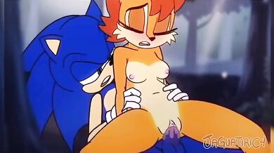 Sonic loves playing with his big dick, and Sally is ready for the hardcore action!
