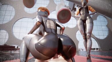 This hentai PORN video features two sluts who engage in a hot lesbian scene while wearing high heels and tight dresses