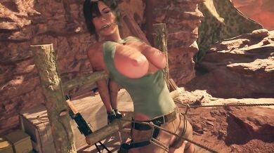 Fat Cat Licking Muddy Boots: A Hentai Bondage Adventure with Lara Croft