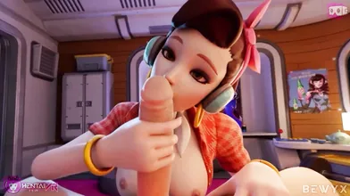 Watch DVa get her PoV handjob in a naughty XXX parody of Bewyx!