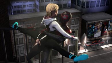 Rated XXX: Gwen and Miles have a threesome with Stacy in the Spiderman universe