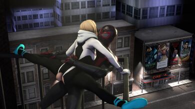 Rated XXX: Gwen and Miles have a threesome with Stacy in the Spiderman universe
