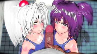 Girlfriends Get Caught with Cum-Covered Vibrators in the Bathroom