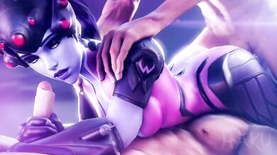 Watch as Tracer, Genji and Hanzo team up to bring Widowmaker to her knees in a steamy threesome with Haku from the Legend of Korra!