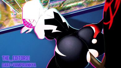 Gwen Stacy gets pounded from behind by a big black cock