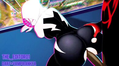 Gwen Stacy gets pounded from behind by a big black cock