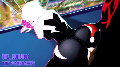Gwen Stacy gets pounded from behind by a big black cock