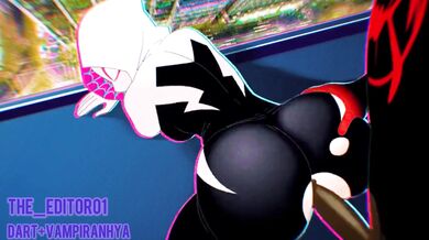 Gwen Stacy gets pounded from behind by a big black cock