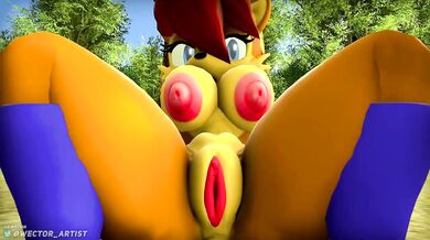 Pussy-Licking Sally Strips Naked and Takes It to the Hole