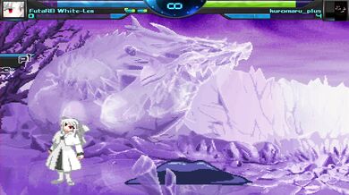 Watch as the sexy MUGEN character Kuromaru gets doggy-style fucked by her master in white lingerie!