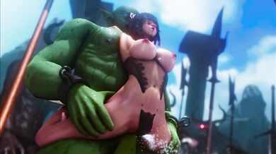 Vindictus - Bel tried to defeat the monster but failed, and she was gang-raped by its minions Version 1