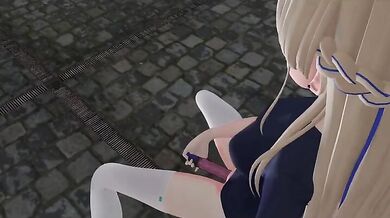 One Hoe-Tastic Ride with Asuma Toki and Mr Peanuts Vibrating Horse Masturbation Porn Video