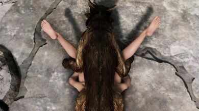 Amidst the snowy peaks of Skyrim, Kuroinu Cloe and Olga indulge in a passionate lesbian encounter with wolves