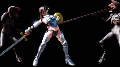 A maidens chest crushed in a fierce battle