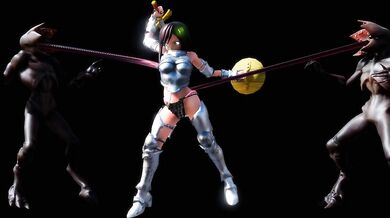 A maidens chest crushed in a fierce battle