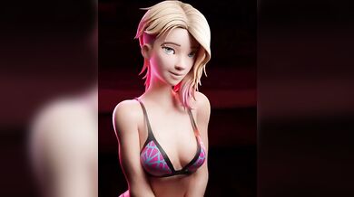 Gwen Stacy [Francis Brown] gets a visit from the neighborhood mailman and decides to show him her tight, young body in all its glory