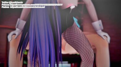 Watch the steamy love scenes of Karin and Kakudate in this high-quality 3D animated Hentai video from the Blue Archive series