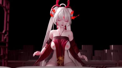 [JUSWE] 不知火 Shiranui hot sex with her onmyoji master