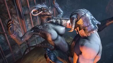 Watch as our sexy Argonian warrior, Batesz, gets tamed by an experienced mistress in this hot hentai porn video!