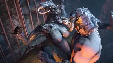 Watch as our sexy Argonian warrior, Batesz, gets tamed by an experienced mistress in this hot hentai porn video!