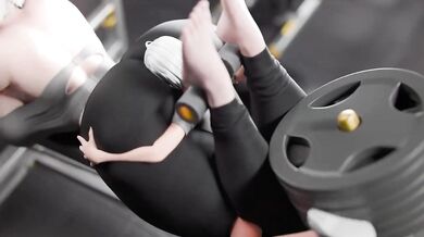 Giantess 2B is looking for a ScragBoy to help with her gym training routine, will you be the one to help her?