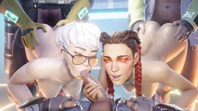 Loba Jumps on a Pole in Apex Legends: An Erotic Tale of High-Flying Hentai Action