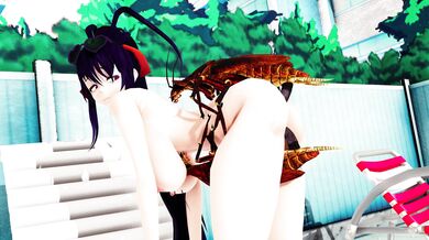 Rebecca Loves Poolside Bugs: Highschool DxD Variant with Rias and Akeno