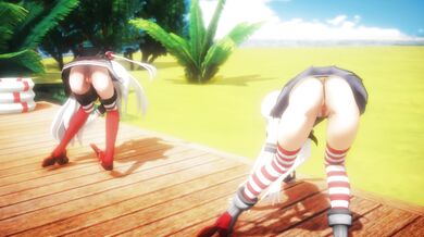 Shimakaze and Amatsukaze - Hot and Cold [MMD R18] JhonLui