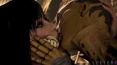 Mortal Kombat babes Milena and Kitana share a passionate kiss in the heat of battle, but who will come out on top?