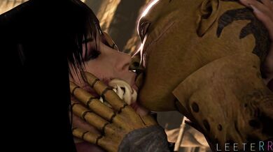 Mortal Kombat babes Milena and Kitana share a passionate kiss in the heat of battle, but who will come out on top?