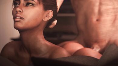 Watch as Sheva gets fucked doggy style in her bed while being filmed by the fat cat cameraman