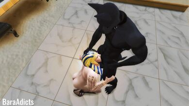 Pharaoh and his Wife X enjoy their first Anubis XXX preview