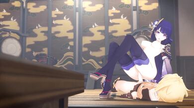 Watch as the Goddess Raiden takes a majestic ride on the Shoguns massive cock This hentai PORN video by Puuguy will leave you breathless!